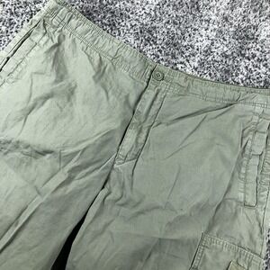 Nike Cargo Shorts Mens Large Green Canvas 11" Inseam Casual Outdoor Hiking